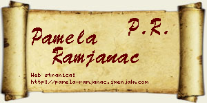 Pamela Ramjanac vizit kartica